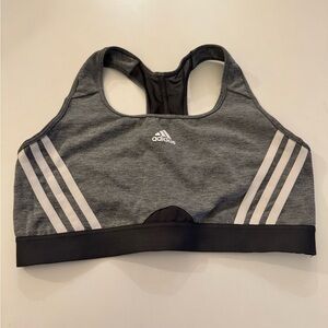 Adidas Women's Black and Gray sports bra